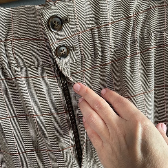 NWOT Madewell paperbag high waisted plaid cropped trousers. Size 00 - Picture 5 of 8